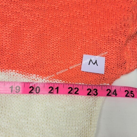 Sweater Top in coral cream soft lightweight Blouse top-  NEW - Picture 8 of 12